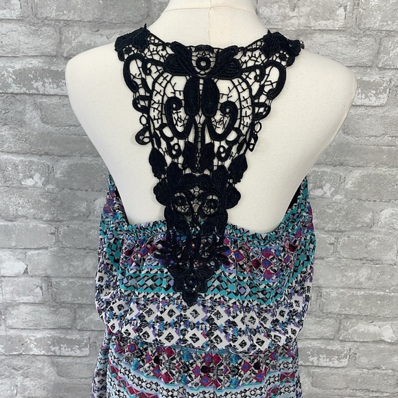 Speechless Blue and Pink Ruffled Smocked Sundress - Picture 5 of 7